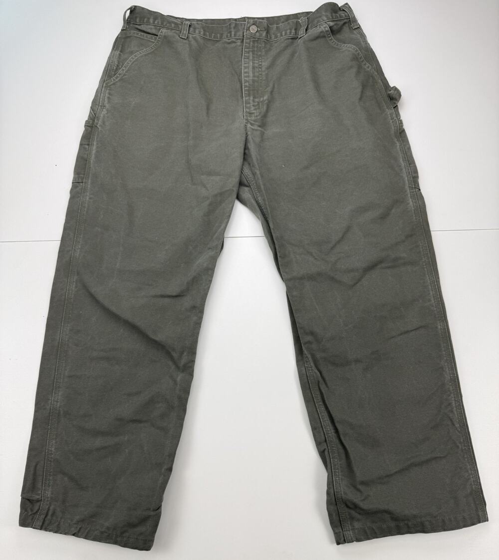 Carhartt B11 MOS Mens 40x32 Moss Green Washed Duck Carpenter Work Pants